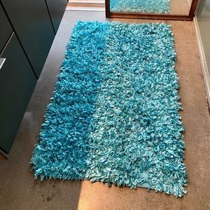 BLUE SHAG RUG - 2 feet x 3 feet (Never Used)